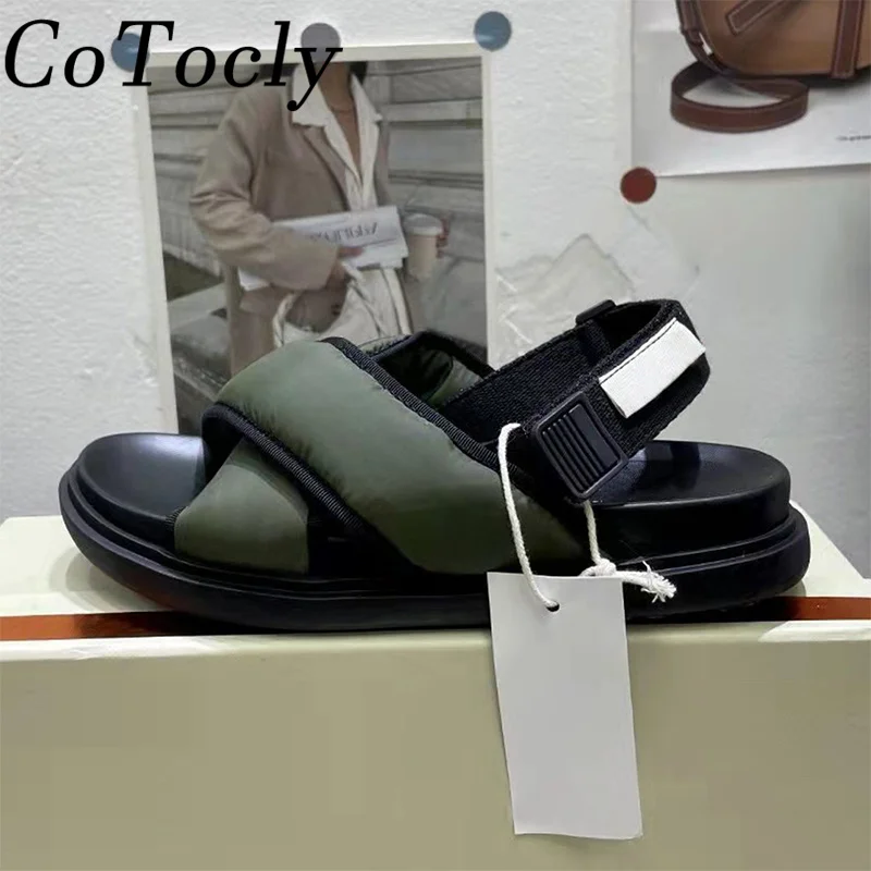 Сандалии женские на толстой подошве, хлопковые босоножки на плоской подошве, с перекрестными ремешками, удобная летняя обувь, 2022
Сандалии женские на толстой подошве, хлопковые босоножки на плоской подошве, с перекрестными ремешками, удобная летняя обувь, 2022