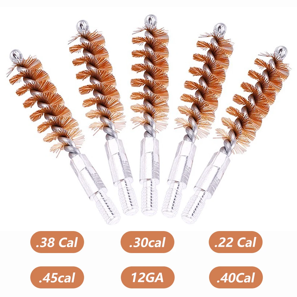 5Pcs Tactical Phosphor Bronze Bore Brush Gun Cleaning Brush Head Kit for Hunting Rifle .38cal/.30cal/.22cal/.45cal/12GA/40Cal
5Pcs Tactical Phosphor Bronze Bore Brush Gun Cleaning Brush Head Kit for Hunting Rifle .38cal/.30cal/.22cal/.45cal/12GA/40Cal