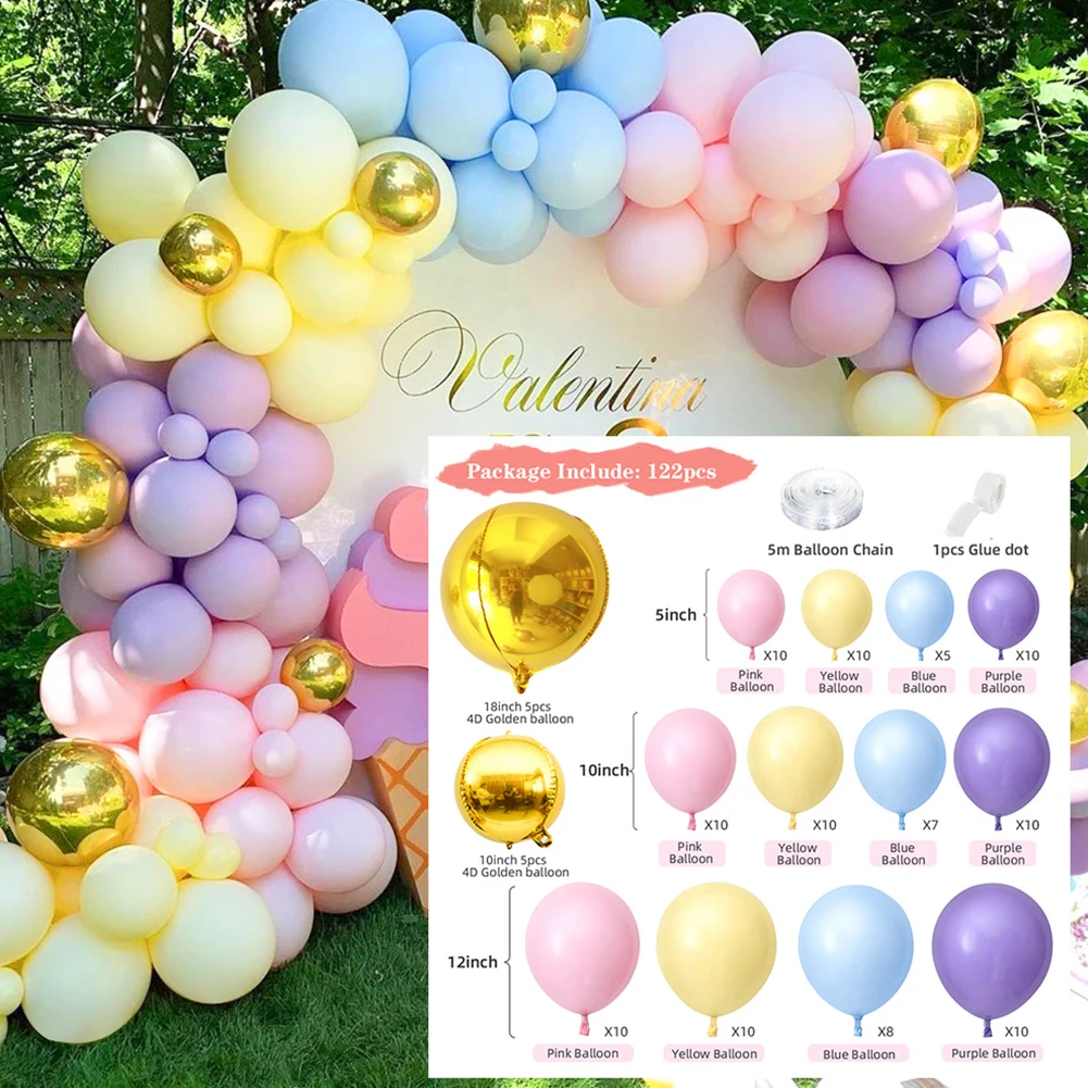 122pc Macaron Balloons Garland Latex Ballons Arch Happy Birthday Party Decor Kids Adult Wedding Baloon Chain Baby Shower Balon
122pc Macaron Balloons Garland Latex Ballons Arch Happy Birthday Party Decor Kids Adult Wedding Baloon Chain Baby Shower Balon