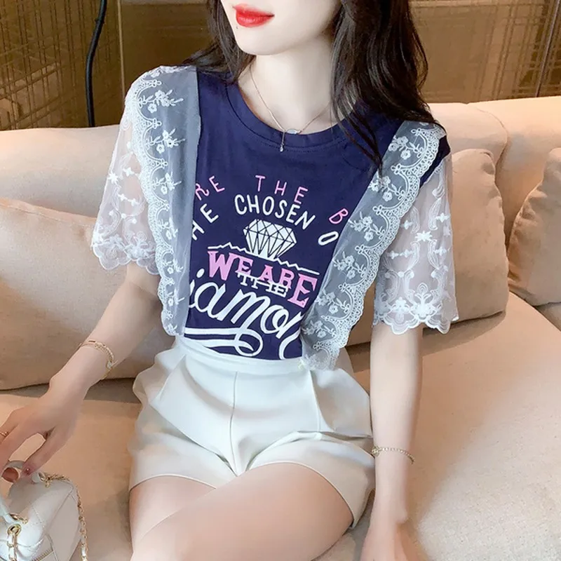 2022 Summer Women T Shirt Letter Printing Female T-shirt Casual Loose O Neck Short Sleeve Tops
2022 Summer Women T Shirt Letter Printing Female T-shirt Casual Loose O Neck Short Sleeve Tops