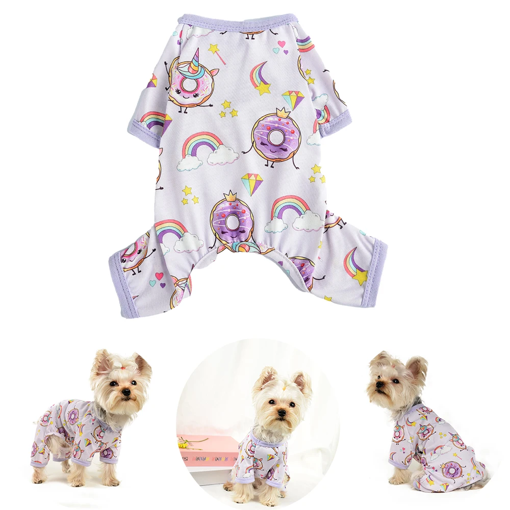 Spring Summer Soft Breathable Cuffs Restrained Doughnut Cute Print Small Medium Large Costume Purple Dogs Pet Dog Clothes
Spring Summer Soft Breathable Cuffs Restrained Doughnut Cute Print Small Medium Large Costume Purple Dogs Pet Dog Clothes