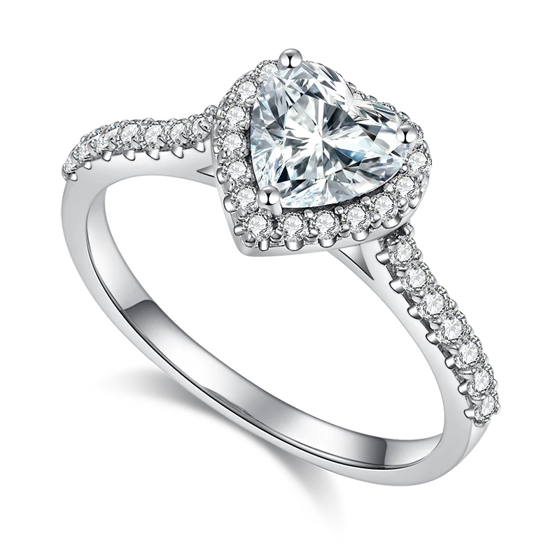 UMCHO 925 Sterling Silver Ladies Ring Inlaid 1.0CT Moissanite Heart Ring Classic Simple Party Anniversary Gift
UMCHO 925 Sterling Silver Ladies Ring Inlaid 1.0CT Moissanite Heart Ring Classic Simple Party Anniversary Gift