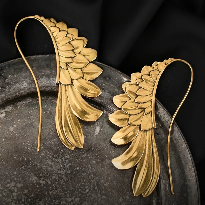 Vintage Ethnic Antique Metal Drop Earrings for Women Punk Sacred Wings Large Statement Dangle Earrings Aretes
Vintage Ethnic Antique Metal Drop Earrings for Women Punk Sacred Wings Large Statement Dangle Earrings Aretes