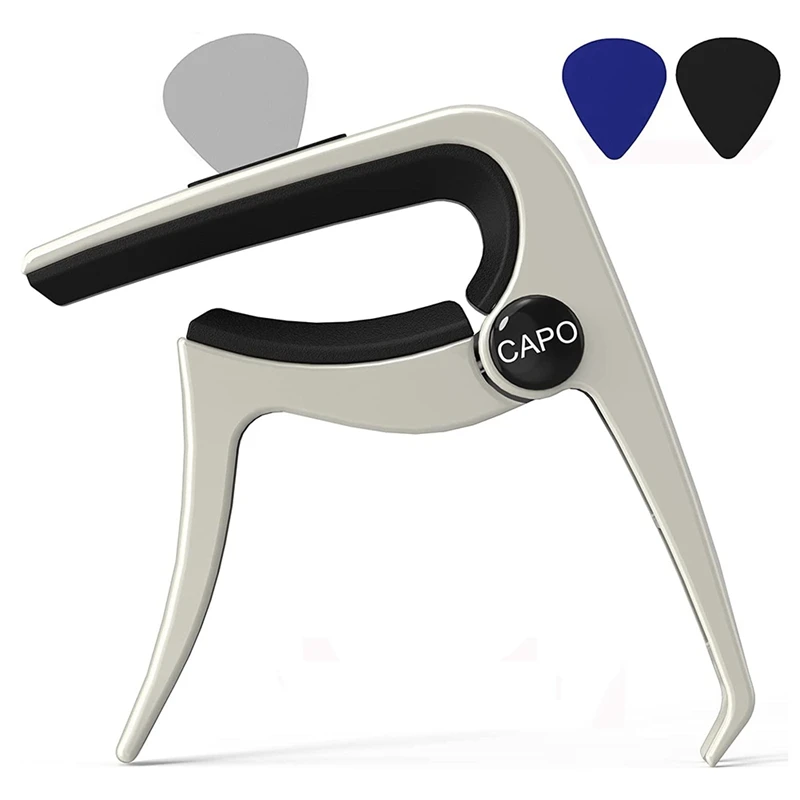Guitar Capo, Capo For Acoustic Guitar And Electric Guitars,3In1 Clamp With Picks Holder & Picks For Ukulele, Mandolin
Guitar Capo, Capo For Acoustic Guitar And Electric Guitars,3In1 Clamp With Picks Holder & Picks For Ukulele, Mandolin