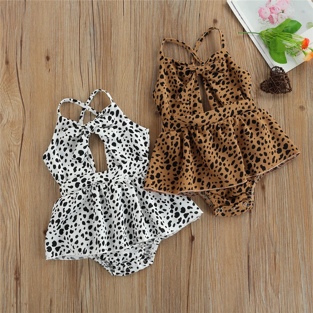 0-24 Months Cute Baby Sleeveless Romper Toddler Girls Dots Print Spaghetti Strap Leopard Print Bodysuits Summer Infant Clothes
0-24 Months Cute Baby Sleeveless Romper Toddler Girls Dots Print Spaghetti Strap Leopard Print Bodysuits Summer Infant Clothes