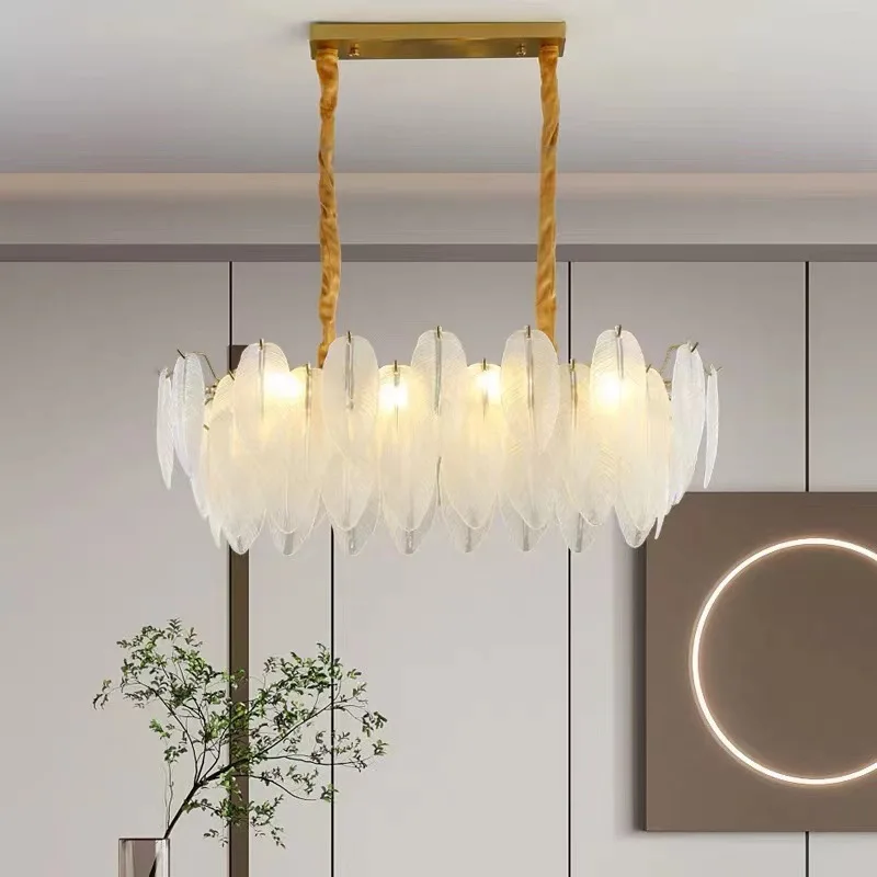 French Living Room LED Chandelier Lamp Feather Crystal Lighting Simple Modern Light Luxury Bedroom and Restaurant Home Decor
French Living Room LED Chandelier Lamp Feather Crystal Lighting Simple Modern Light Luxury Bedroom and Restaurant Home Decor