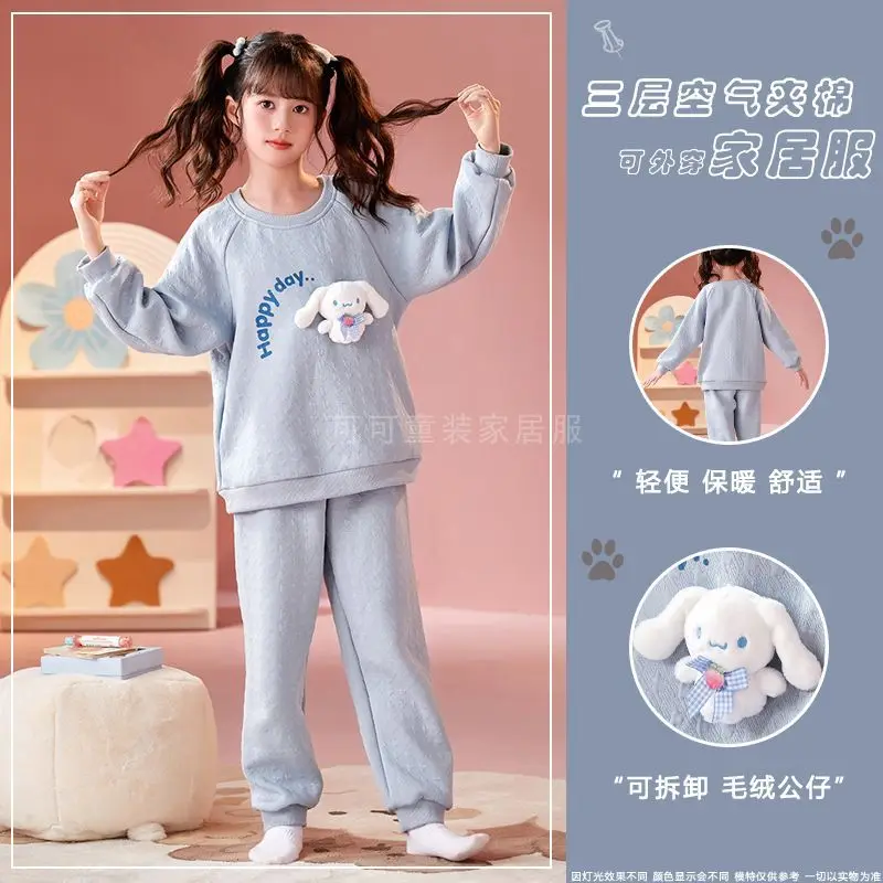 Sanrios Children Kuromi Plus Velvet Pajamas Anime Figure Winter Keep Warm Tracksuit Kids Girl Cartoon Sweet Kawaii Hot New Style
Sanrios Children Kuromi Plus Velvet Pajamas Anime Figure Winter Keep Warm Tracksuit Kids Girl Cartoon Sweet Kawaii Hot New Style