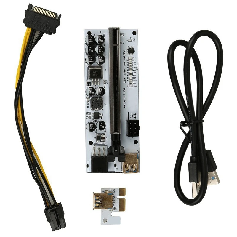 VER012 PCIE Riser USB3.0 High Speed Graphics Card PCIE Adapter Card 1X To 16X Expander PCIE Riser Card For Mining
VER012 PCIE Riser USB3.0 High Speed Graphics Card PCIE Adapter Card 1X To 16X Expander PCIE Riser Card For Mining