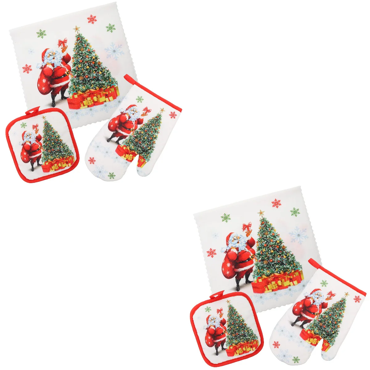 2 Sets Snow Decor Christmas Themed Oven Mitts Multi-function Oven Glove Reusable Oven Mitt for Hotel Kitchen Restaurant Home
2 Sets Snow Decor Christmas Themed Oven Mitts Multi-function Oven Glove Reusable Oven Mitt for Hotel Kitchen Restaurant Home