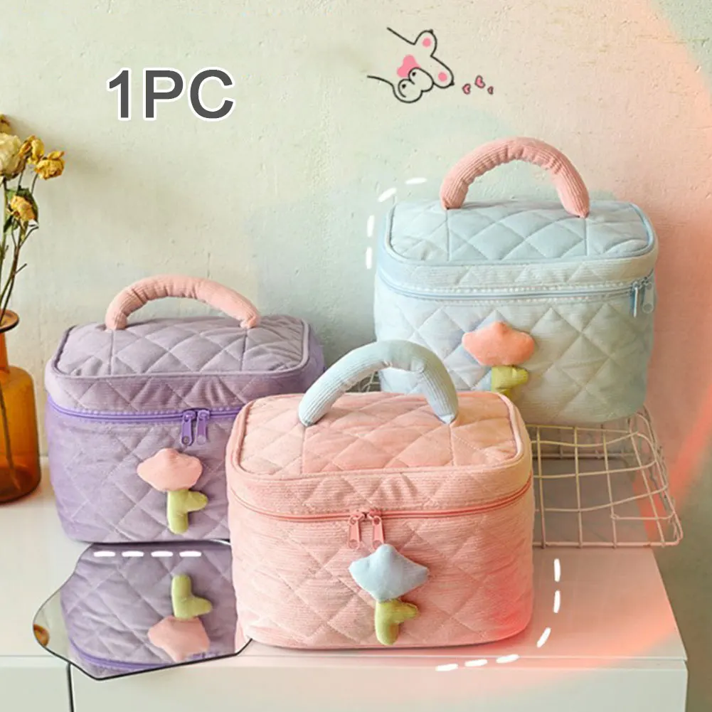 Cute Makeup Bag Soft Corduroy Zipper Makeup Travel Pouch Soft Corduroy Flower Pattern Storage Cosmetic Bag Makeup Organizer
Cute Makeup Bag Soft Corduroy Zipper Makeup Travel Pouch Soft Corduroy Flower Pattern Storage Cosmetic Bag Makeup Organizer