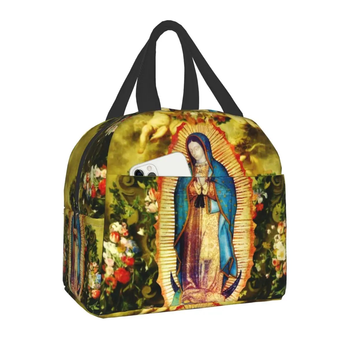 Our Lady Of Guadalupe Mexican Virgin Mary Lunch Bag Thermal Cooler Insulated Lunch Box for Women Kids Food Portable Picnic Bags
Our Lady Of Guadalupe Mexican Virgin Mary Lunch Bag Thermal Cooler Insulated Lunch Box for Women Kids Food Portable Picnic Bags