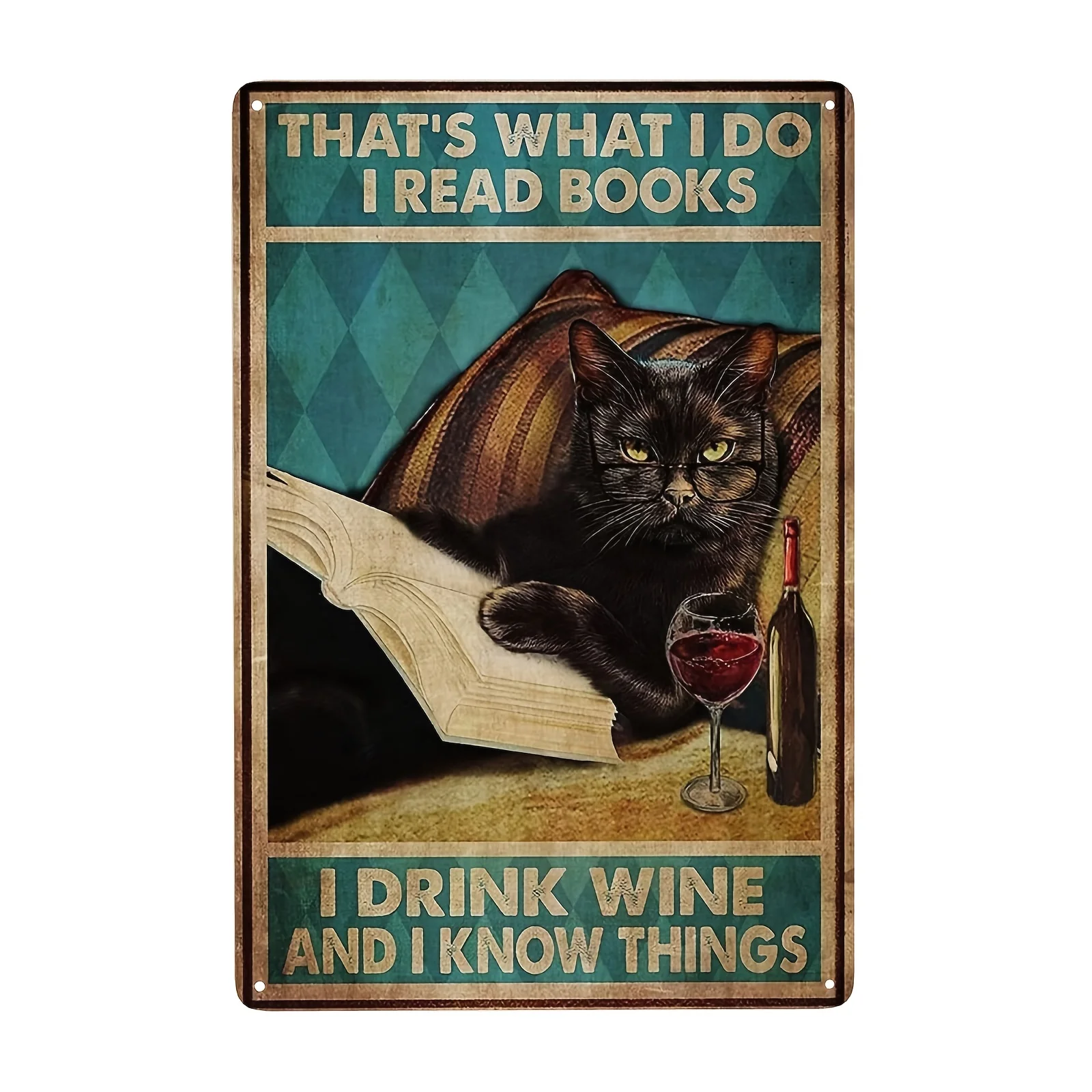 Metal Tin Sign, Black Cat Read Book Cat Wall Art Decor, Retro Vintage Kitchen Bathroom Wall Decor, Bedroom Wall Decor
Metal Tin Sign, Black Cat Read Book Cat Wall Art Decor, Retro Vintage Kitchen Bathroom Wall Decor, Bedroom Wall Decor