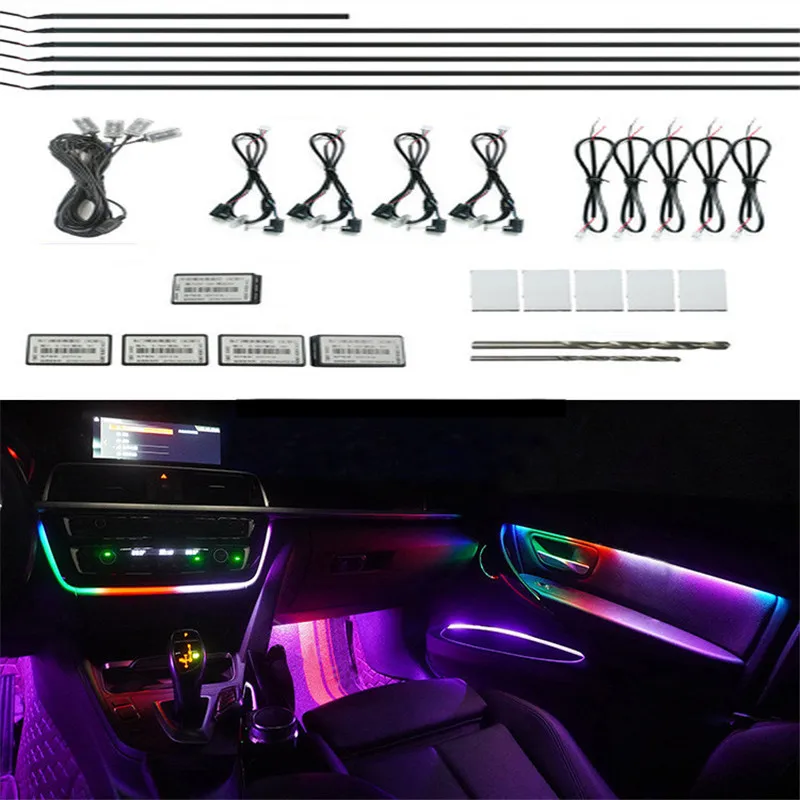 6 in1 18 in 1 64 Color RGB Symphony Car Ambient Interior LED Acrylic Guide Fiber Optic Universal Decoration Atmosphere Lights
6 in1 18 in 1 64 Color RGB Symphony Car Ambient Interior LED Acrylic Guide Fiber Optic Universal Decoration Atmosphere Lights