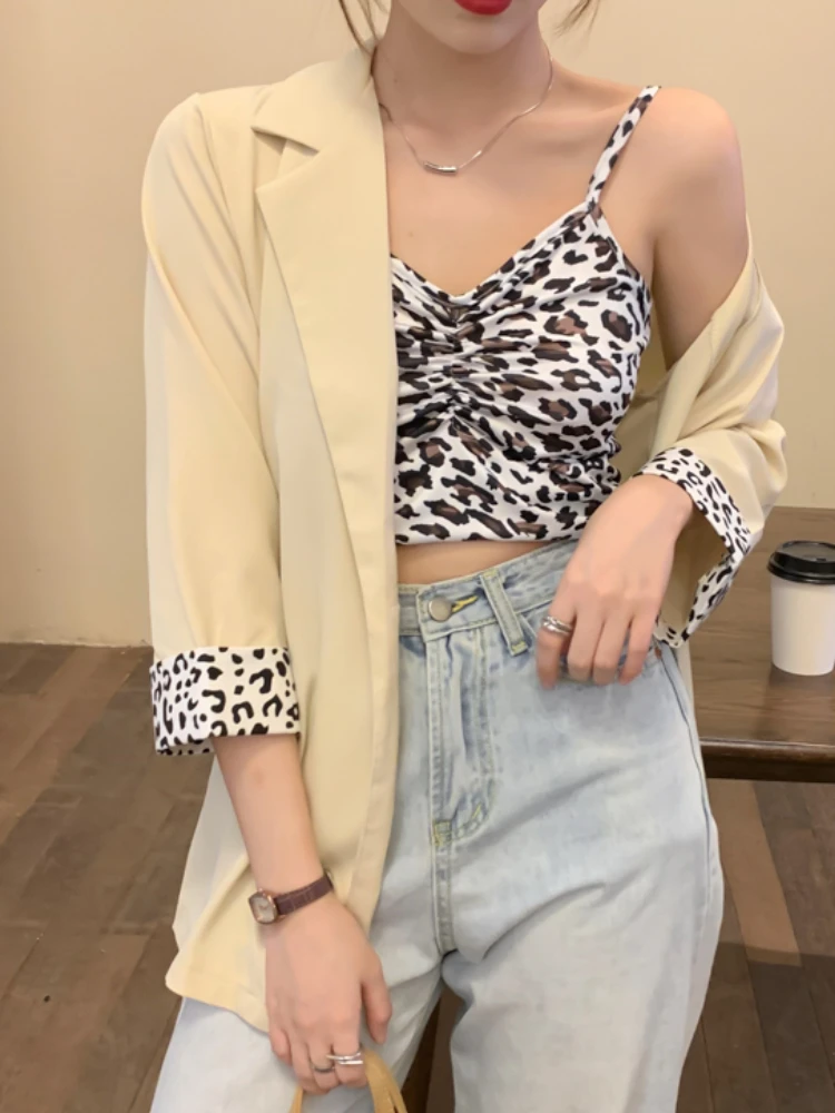 Women's Spring Casual Elegant Blazer Long Sleeve Jacket+Spaghetti Strap Tank 2 Piece Set Female Fashion Party Clothes Outfits
Women's Spring Casual Elegant Blazer Long Sleeve Jacket+Spaghetti Strap Tank 2 Piece Set Female Fashion Party Clothes Outfits