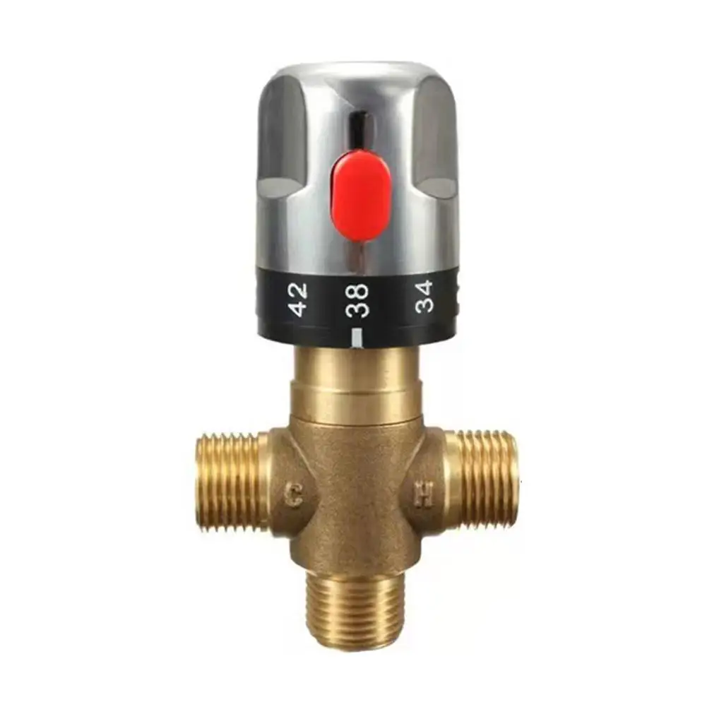 Brass Pipe Thermostat Faucet Thermostatic Mixing Valve 3-Way Brass Mixing Valve Bathroom Water Temperature Control Faucet
Brass Pipe Thermostat Faucet Thermostatic Mixing Valve 3-Way Brass Mixing Valve Bathroom Water Temperature Control Faucet