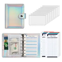 2023 New A7 Budget Binder Cash Envelopes for Money Saving Organizer with Zipper Pockets, Budget Sheets and Self-adhesive Labels
