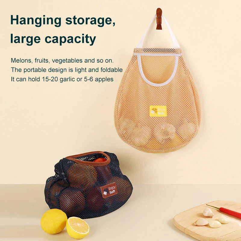 Kitchen Storage Net Bag Large Capacity Hollow Breathable Reusable Garlic Vegetable Onion Potato Hanging Storage Bag Home Kitchen
Kitchen Storage Net Bag Large Capacity Hollow Breathable Reusable Garlic Vegetable Onion Potato Hanging Storage Bag Home Kitchen