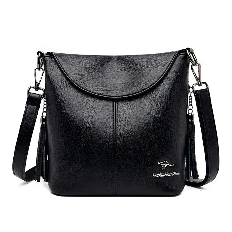 Ladies Shoulder Messenger Bag Soft PU Leather Crossbody Bags for Women 2022 New Handbag Tassel Bucket Bag
Ladies Shoulder Messenger Bag Soft PU Leather Crossbody Bags for Women 2022 New Handbag Tassel Bucket Bag