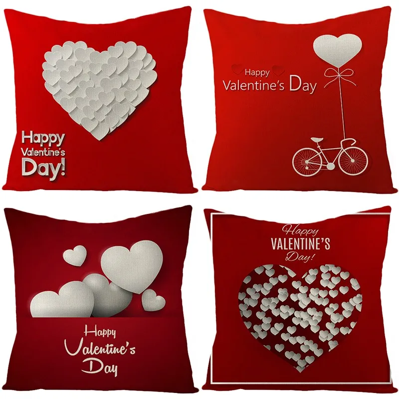 Valentines Day Decor Cushions 45x45 Couple Linen Pillow Cover Girl Love Gift Sofa Pillows Red Heart Shape Home Decor Pillowcases
Valentines Day Decor Cushions 45x45 Couple Linen Pillow Cover Girl Love Gift Sofa Pillows Red Heart Shape Home Decor Pillowcases