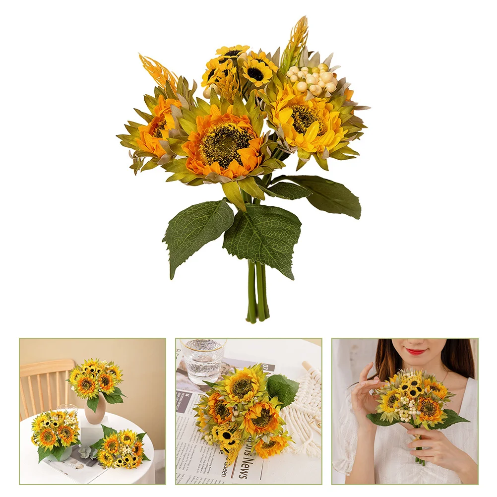 Sunflower Bouquet Artificial Flower Sunflowers Fake Flowers Simulation Branches Floral Decor Wedding Vivid Bunches Decorative
Sunflower Bouquet Artificial Flower Sunflowers Fake Flowers Simulation Branches Floral Decor Wedding Vivid Bunches Decorative
