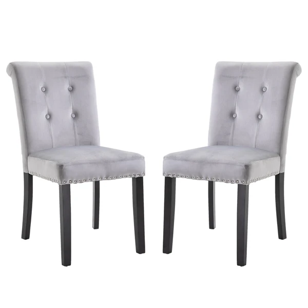 Velvet Fabric Rubber Wood Legs Cushion Raw Cotton Density 26 Spring Manicure Dressing Stool Two Sets Silver Gray
Velvet Fabric Rubber Wood Legs Cushion Raw Cotton Density 26 Spring Manicure Dressing Stool Two Sets Silver Gray