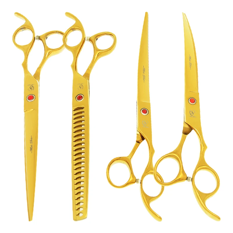 8.0" Pets Grooming Scissors Curved Dogs Hair Clippers Japan Steel Professional Animal Cutting Shears Cat ThinningTrimmers B0049A
8.0" Pets Grooming Scissors Curved Dogs Hair Clippers Japan Steel Professional Animal Cutting Shears Cat ThinningTrimmers B0049A