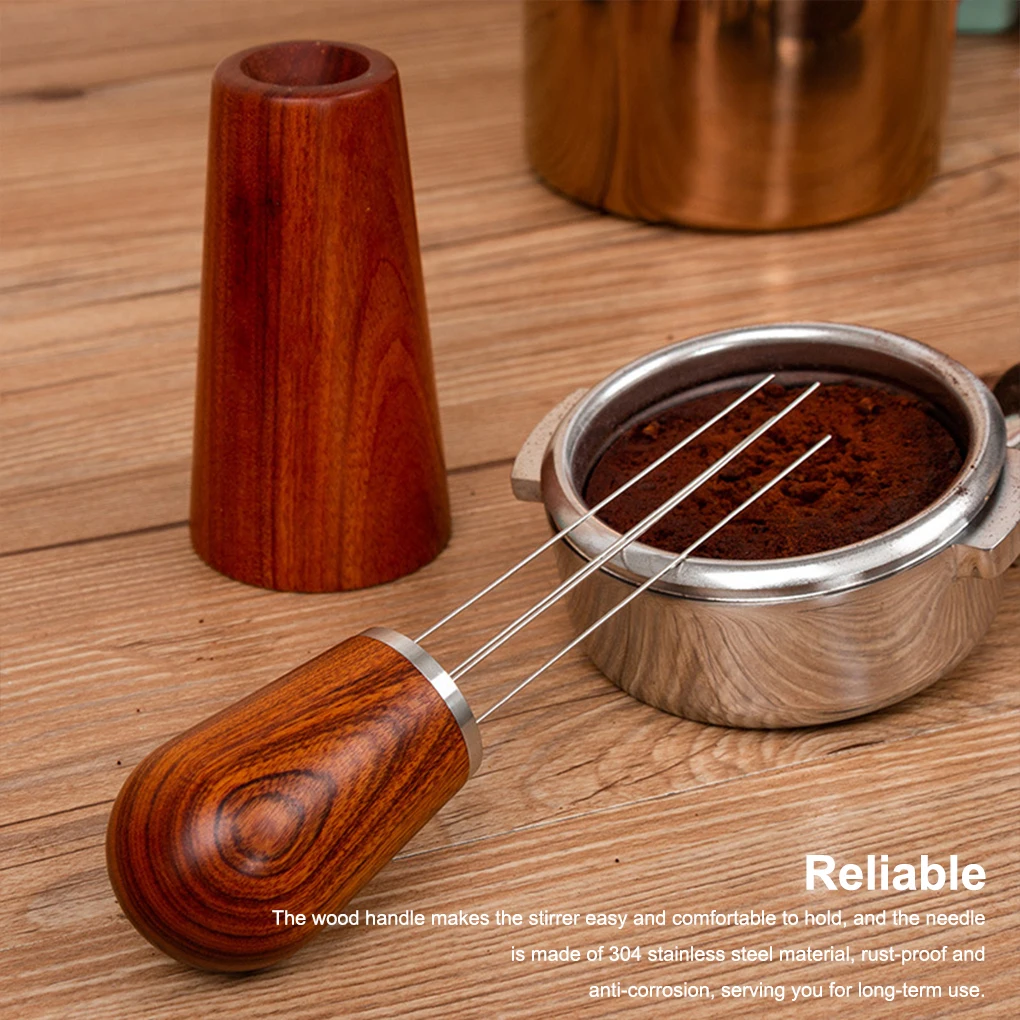 Solid Wood Handle Needle Coffee Tamper Distributor Leveler Tool Needle Type Coffee Powder Distributor For Barista
Solid Wood Handle Needle Coffee Tamper Distributor Leveler Tool Needle Type Coffee Powder Distributor For Barista