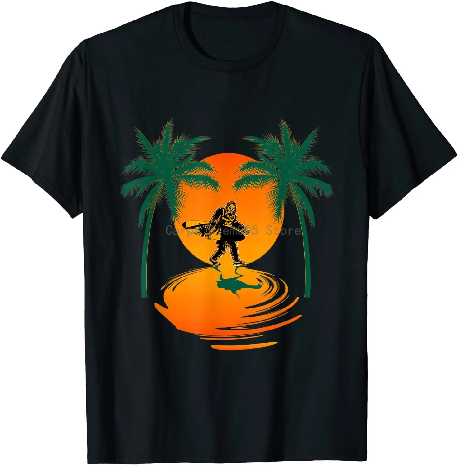 Bigfoot Vacation Sunset Beach Funny Surf Surfing Lovers T-Shirt 
Bigfoot Vacation Sunset Beach Funny Surf Surfing Lovers T-Shirt