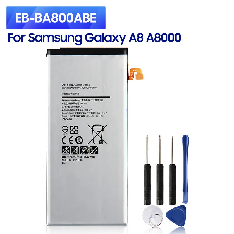 

NEW Replacement Battery EB-BA800ABE For Samsung GALAXY A8 2015 A8000 A800YZ A800F A800S Phone Battery 3050mAh