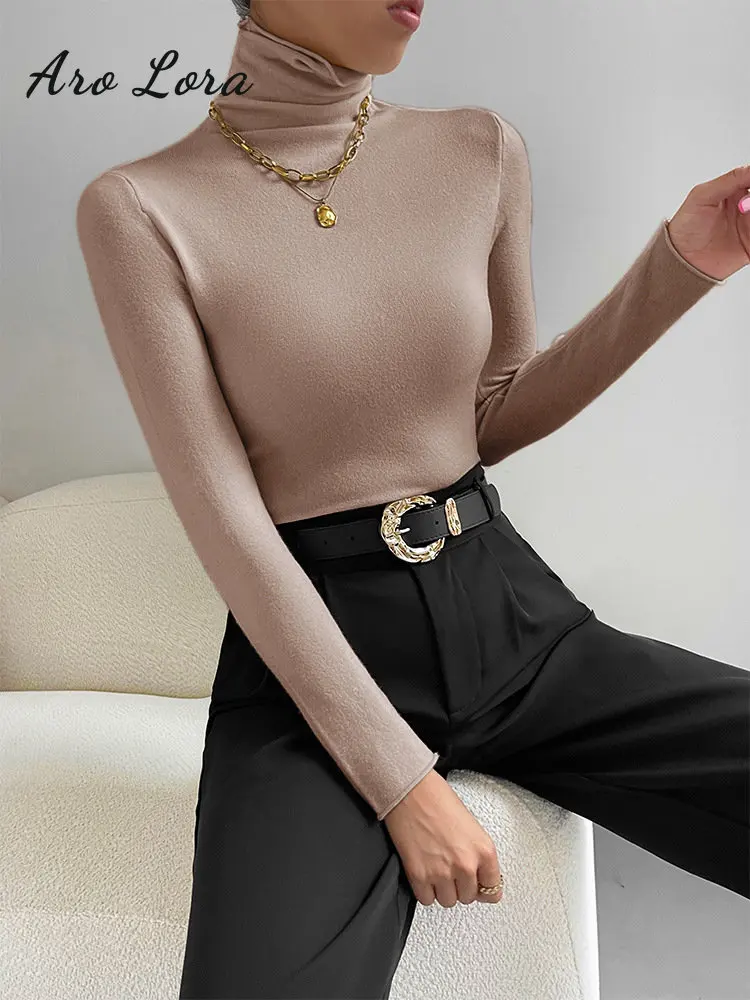 Aro Lora Basic Solid Color Knitted Sweater Women Slim Elastic Jumper Tops Soft 2022 Autumn Turtleneck Female Pullover Streetwear
Aro Lora Basic Solid Color Knitted Sweater Women Slim Elastic Jumper Tops Soft 2022 Autumn Turtleneck Female Pullover Streetwear
