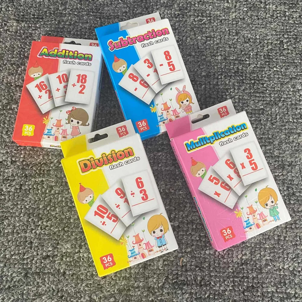 

Montessori Learning Cards Math Toys Educational Flash Card Addition Subtraction Multiplication Division Arithmetic Toy Kids Toys