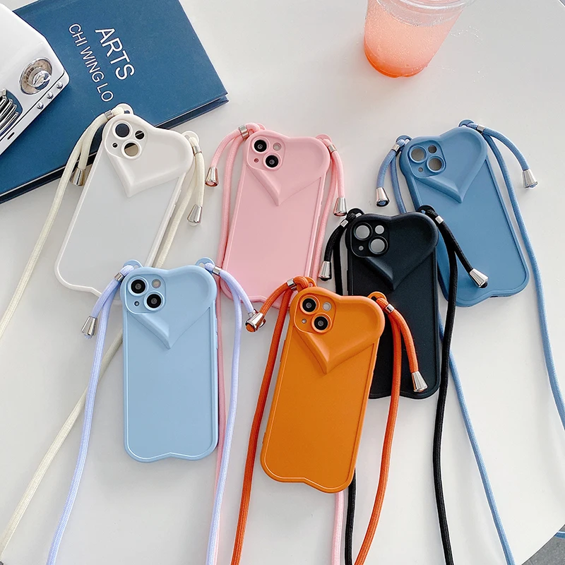 Strap Cord Soft Case 3D Love Heart Crossbody Lanyard Shockproof Silicone Cover For iPhone 14 13 12 11 Pro Max XS XR X 7 8 Plus
Strap Cord Soft Case 3D Love Heart Crossbody Lanyard Shockproof Silicone Cover For iPhone 14 13 12 11 Pro Max XS XR X 7 8 Plus
