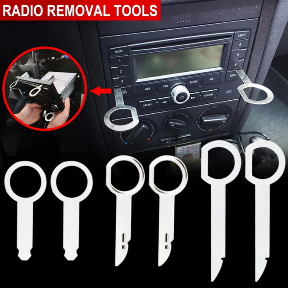 6pcs Car Auto Iron Audio Radio Stereo Release Removal Tools Key Kits Accessories For A3 8L, For 8P, For A4 8D B5, For A4 8E/8H B
6pcs Car Auto Iron Audio Radio Stereo Release Removal Tools Key Kits Accessories For A3 8L, For 8P, For A4 8D B5, For A4 8E/8H B
