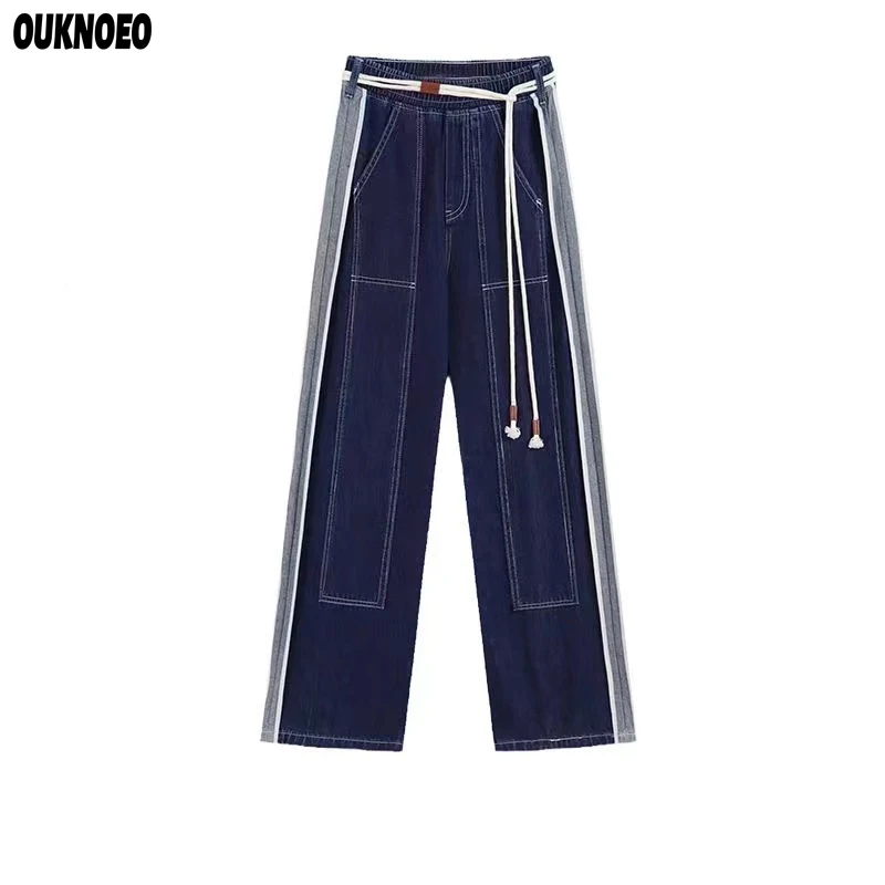 Hip Hop Women Denim Pants Elastic High Waist Fashion Wide Leg Pants Blue Baggy Vintage Korean Streetwear Woman Trouser Jeans
Hip Hop Women Denim Pants Elastic High Waist Fashion Wide Leg Pants Blue Baggy Vintage Korean Streetwear Woman Trouser Jeans
