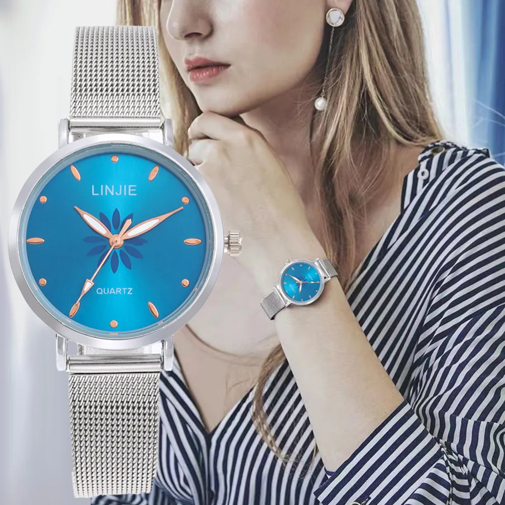 Silver Women 2022 Fashion Watches Minimalist Flowers Ladies Wristwatches Simple Stainless Steel Mesh Strap Woman Quartz Clock
Silver Women 2022 Fashion Watches Minimalist Flowers Ladies Wristwatches Simple Stainless Steel Mesh Strap Woman Quartz Clock