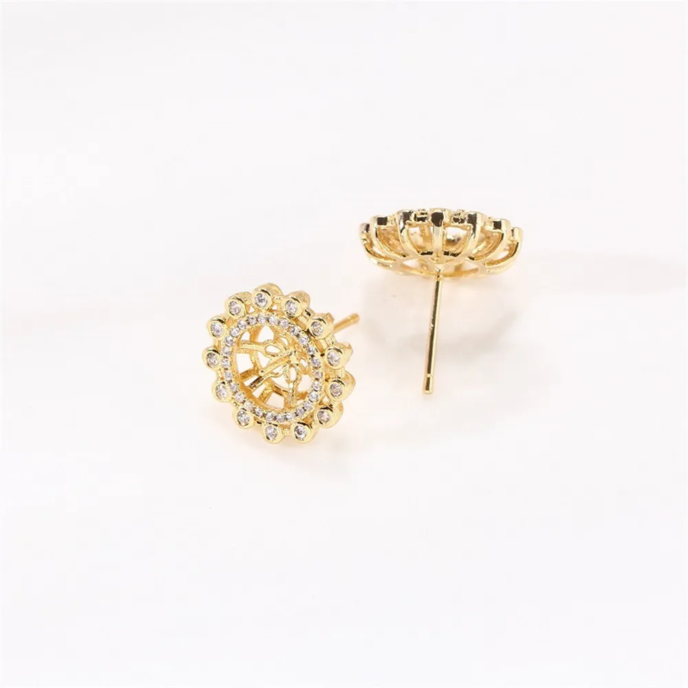 Sunflower pearl earring accessories homemade 14K gold S925 silver ear needle diy earrings accessories new female earring
Sunflower pearl earring accessories homemade 14K gold S925 silver ear needle diy earrings accessories new female earring