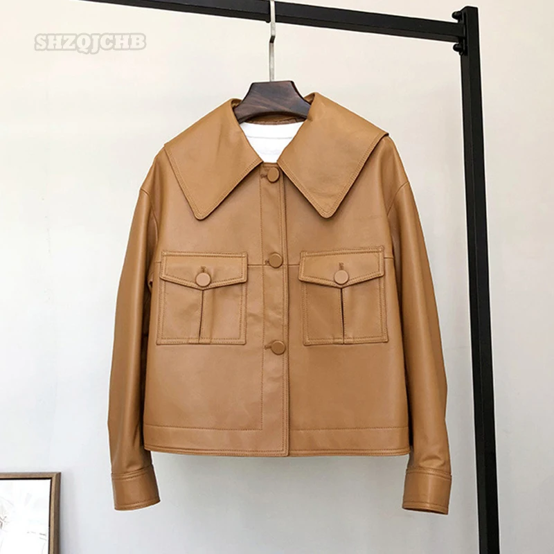 2022 Spring New Leather Garment Women's Short Leather Sheepskin Square Neck Genuine Leather Short Fashion Coat
2022 Spring New Leather Garment Women's Short Leather Sheepskin Square Neck Genuine Leather Short Fashion Coat