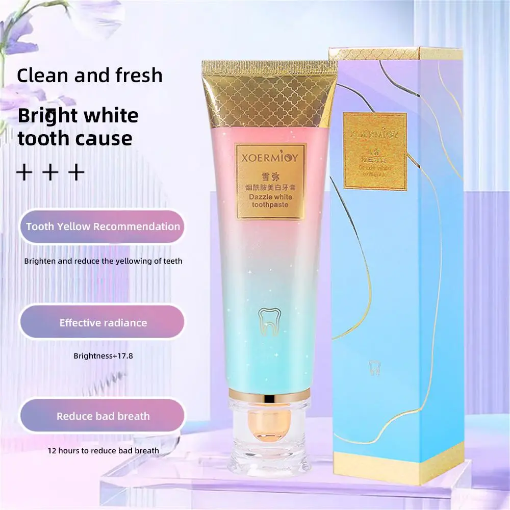 100g Dazzling White Toothpaste Fresh Breath Niacinamide Stains Remove Breath Toothpaste Teeth Care Tooth Tone To Bad Remove P8G4
100g Dazzling White Toothpaste Fresh Breath Niacinamide Stains Remove Breath Toothpaste Teeth Care Tooth Tone To Bad Remove P8G4