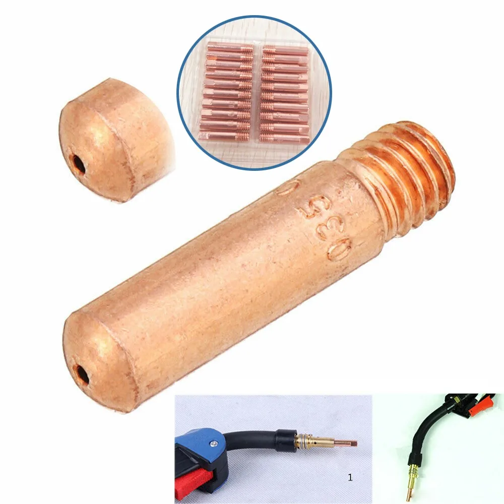 New Useful Mig Welding Contact Tips Length 25mm MB15 (M6) Replacement Welder Flux Cored Wire 0.8mm 10pcs Durable
New Useful Mig Welding Contact Tips Length 25mm MB15 (M6) Replacement Welder Flux Cored Wire 0.8mm 10pcs Durable