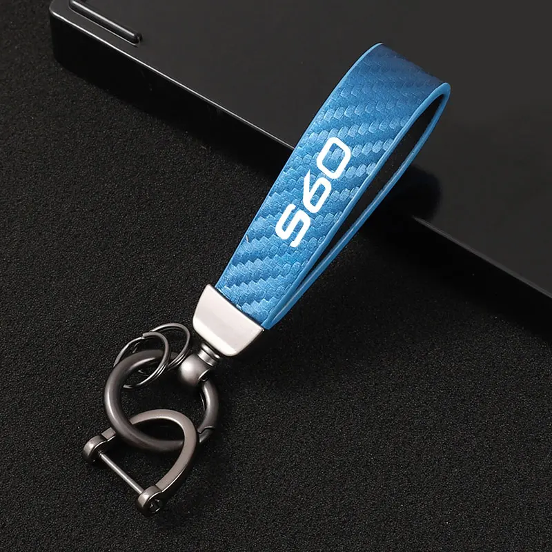 For Volvo S60 keyring car accesorios Color Carbon Fiber Keychain Car Styling Custom Rotating Horseshoe Key Ring 
For Volvo S60 keyring car accesorios Color Carbon Fiber Keychain Car Styling Custom Rotating Horseshoe Key Ring