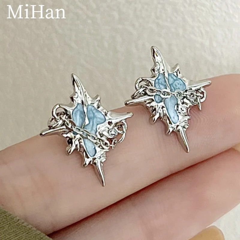 Fashion Jewelry 925 Silver Needle Sweet Korean Temperament Irregular Metal Earrings For Women 2023 Trend New Delicate Design
Fashion Jewelry 925 Silver Needle Sweet Korean Temperament Irregular Metal Earrings For Women 2023 Trend New Delicate Design