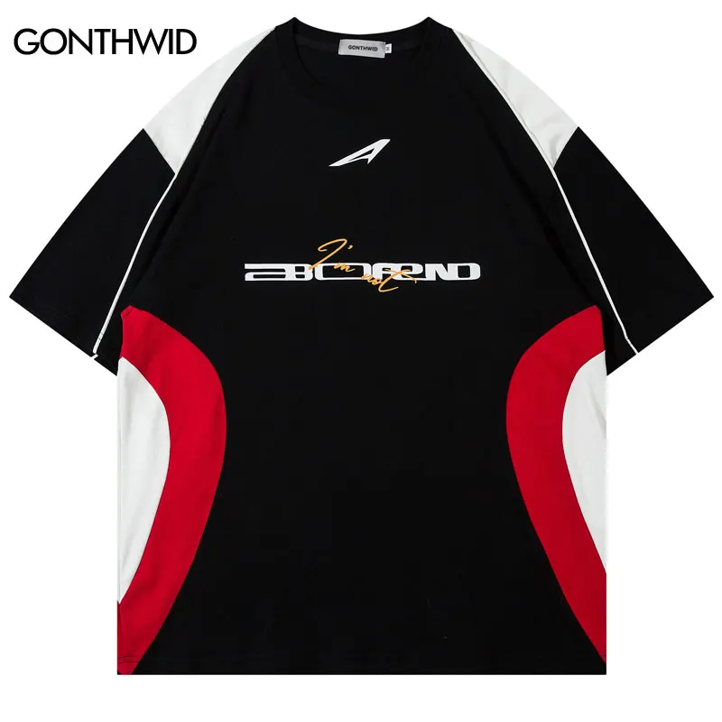 Men Racing T Shirts Streetwear Hip Hop Color Block Patchwork Sports Cotton Tshirt 2023 Harajuku Summer Cotton Loose Oversize Top
Men Racing T Shirts Streetwear Hip Hop Color Block Patchwork Sports Cotton Tshirt 2023 Harajuku Summer Cotton Loose Oversize Top