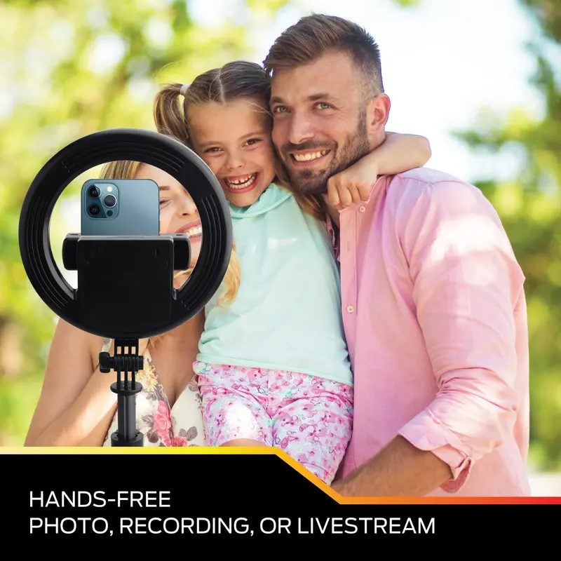 

Modes Newest White 6" Ring Light with Remote Control and Multi-Modes: Brightness, Light Adjustable Tripod for Professional Photo