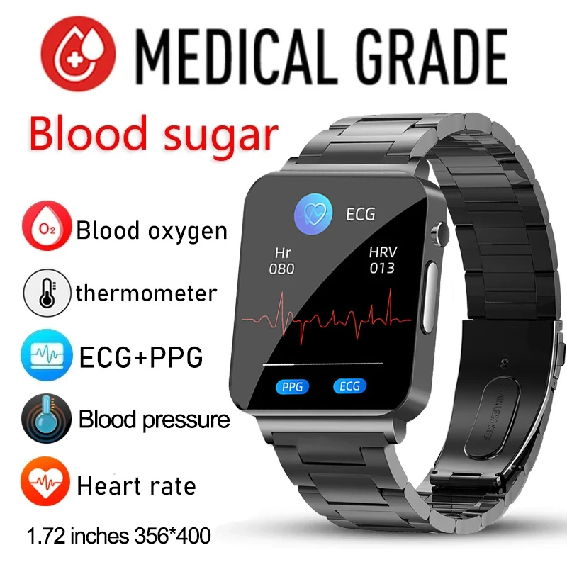ECG+PPG Painless Non-Invasive Blood Glucose Smart Watch Men Healthy Blood Pressure Exercise Smartwatch Blood Glucose Smart Clock
ECG+PPG Painless Non-Invasive Blood Glucose Smart Watch Men Healthy Blood Pressure Exercise Smartwatch Blood Glucose Smart Clock