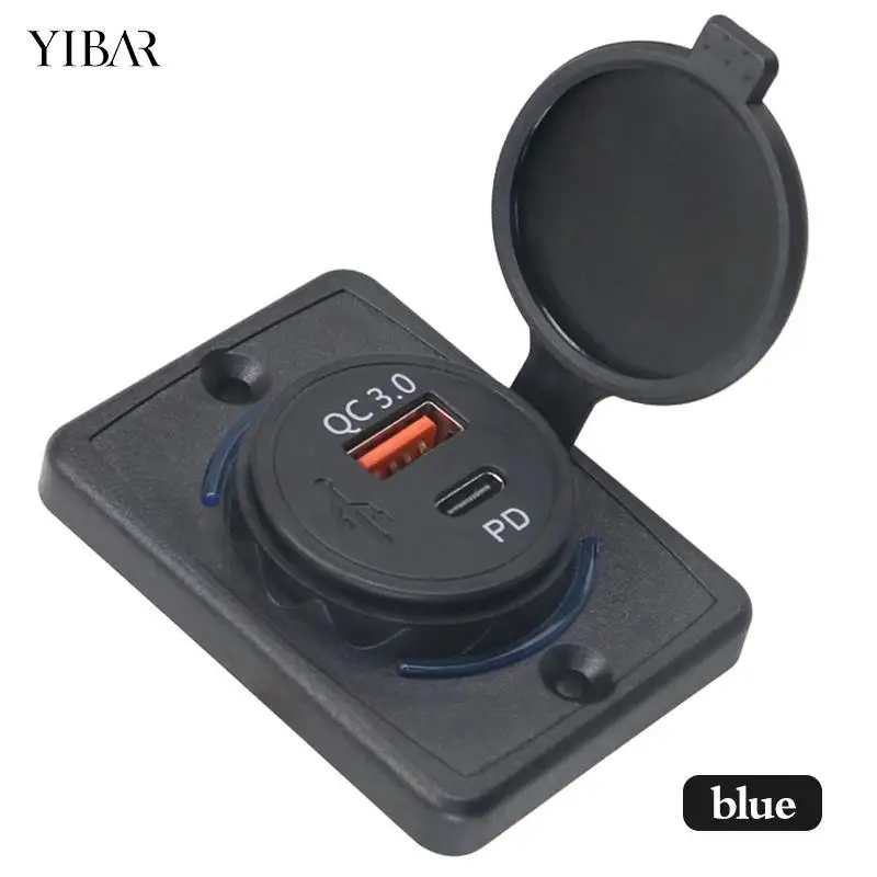 18W QC 3.0 USB Charger PD Socket Waterproof Universal Fast Charging Adapter Car Phone Charger For Most 12V/24V Vehicles
18W QC 3.0 USB Charger PD Socket Waterproof Universal Fast Charging Adapter Car Phone Charger For Most 12V/24V Vehicles