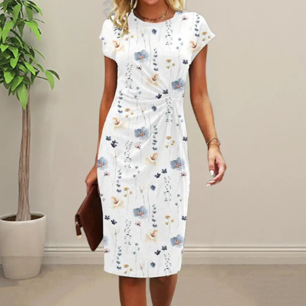 Chic Women Summer Dress Soft Lady Midi Dress Knot Women Temperature Dress Dress-up
Chic Women Summer Dress Soft Lady Midi Dress Knot Women Temperature Dress Dress-up