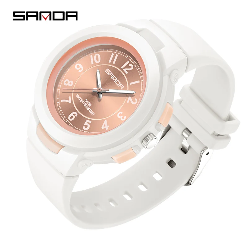 

2023 New Fashion Trend Ladies Watch Sports 30M Waterproof Wrist Watch Ladies Watch Casual Clock Relogio Feminino SANDA 6095