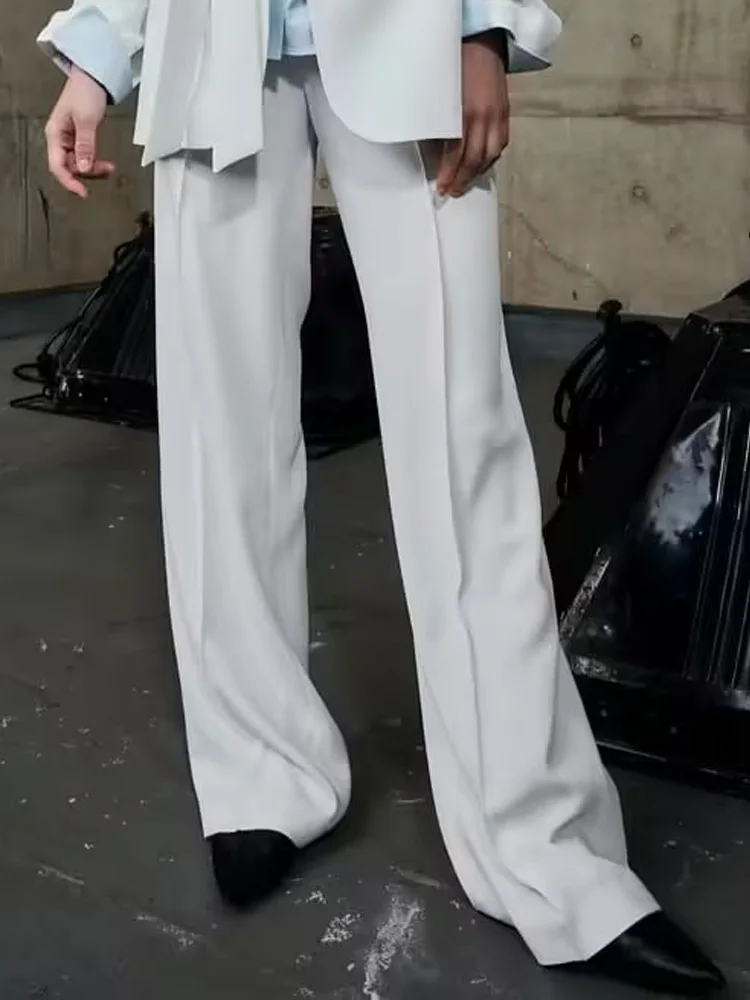 Женские прямые брюки Kumsvag, однотонные плиссированные узкие брюки с высокой талией, повседневные Элегантные брюки, одежда на лето 2023 
Женские прямые брюки Kumsvag, однотонные плиссированные узкие брюки с высокой талией, повседневные Элегантные брюки, одежда на лето 2023