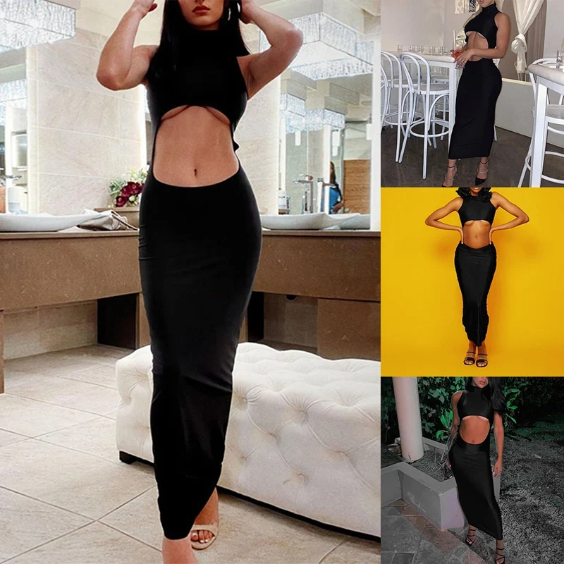 ASDS-Sexy Black Maxi Dresses For Women Party Night Club Wear Hollow Out Turtleneck Sleeveless Long Dress
ASDS-Sexy Black Maxi Dresses For Women Party Night Club Wear Hollow Out Turtleneck Sleeveless Long Dress
