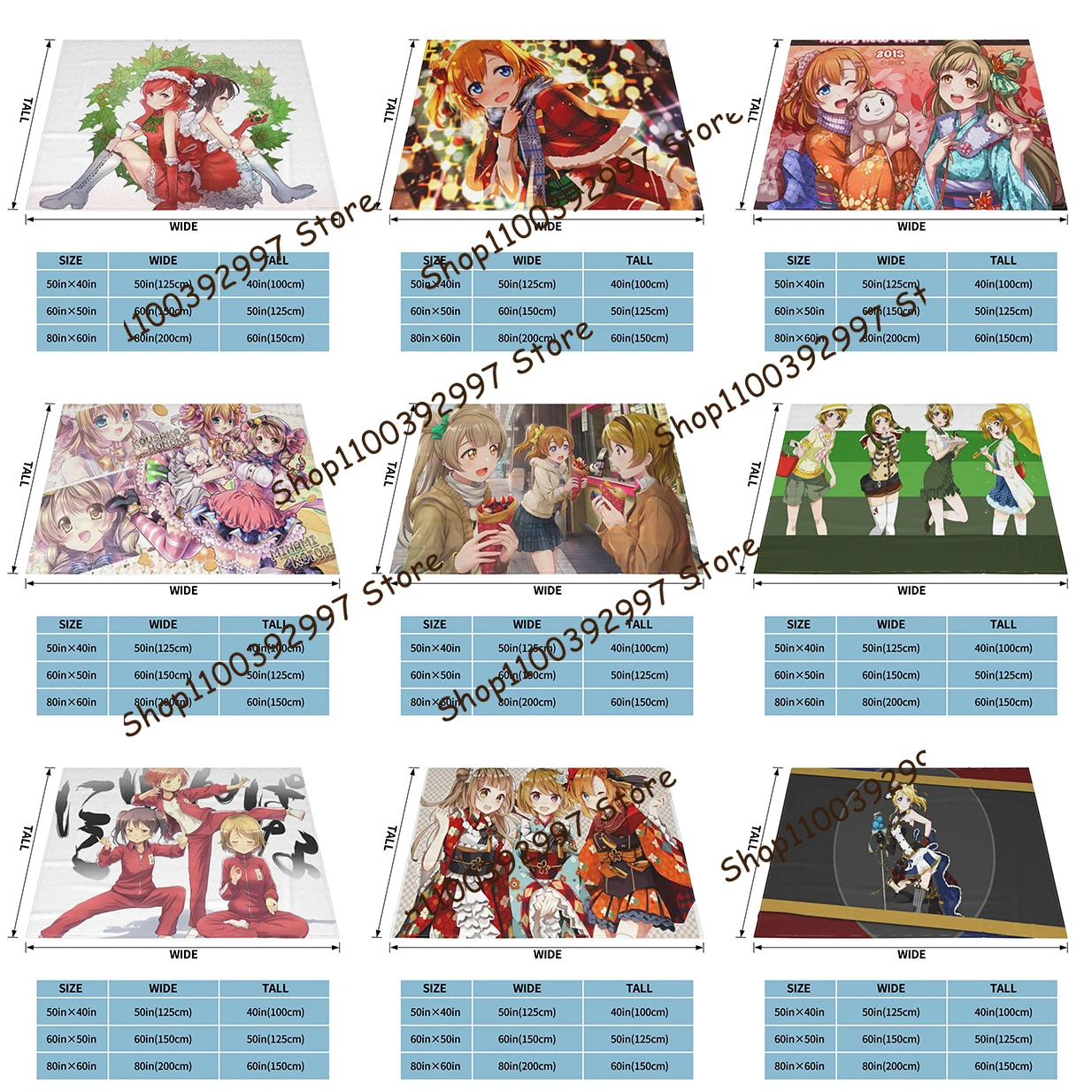 Love Live! Суперзвезда! Одеяло для группового портрета, легкий плед для путешествий, дивана, кровати, не скатывается, в деревенском стиле
Love Live! Суперзвезда! Одеяло для группового портрета, легкий плед для путешествий, дивана, кровати, не скатывается, в деревенском стиле